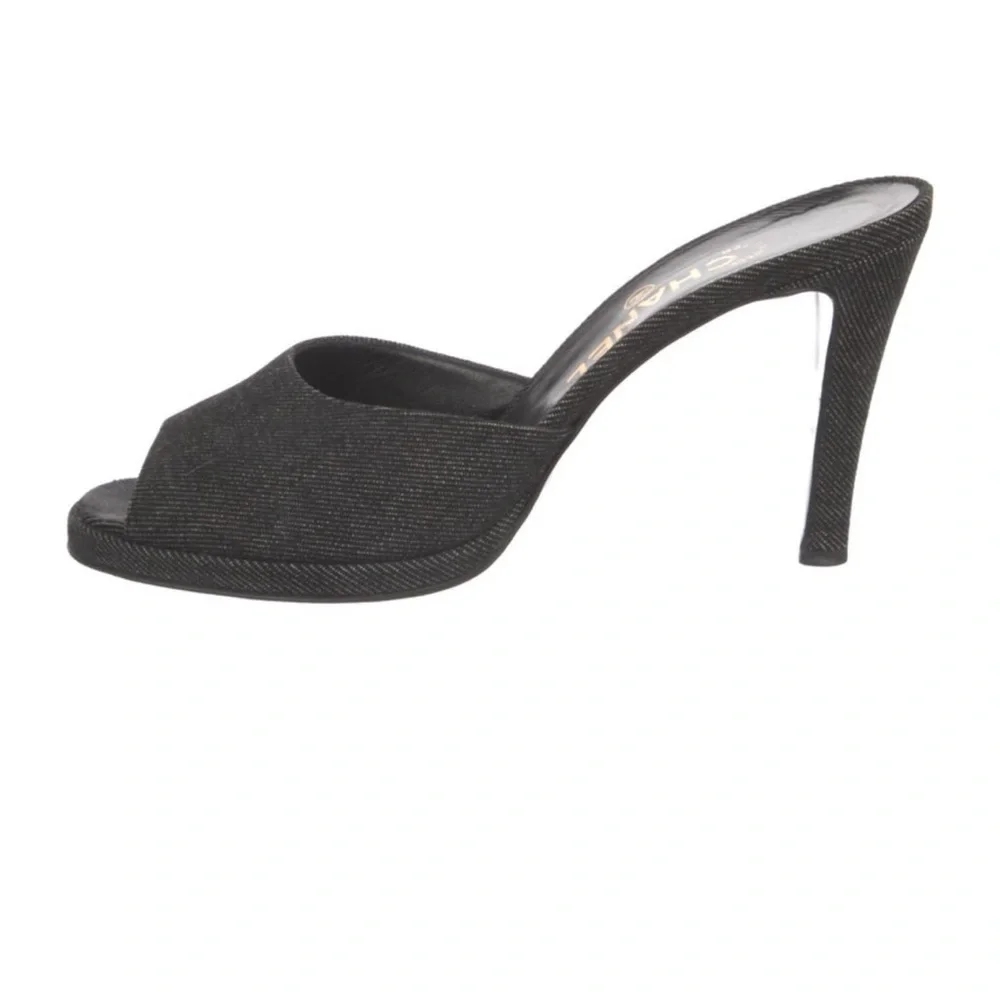Vintage Chanel denim mules - Picture 3 of 4